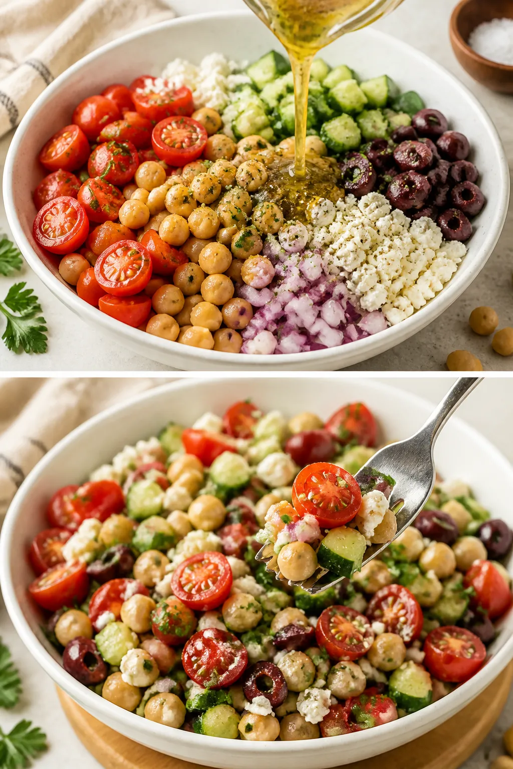 Mediterranes Kichererbsensalat