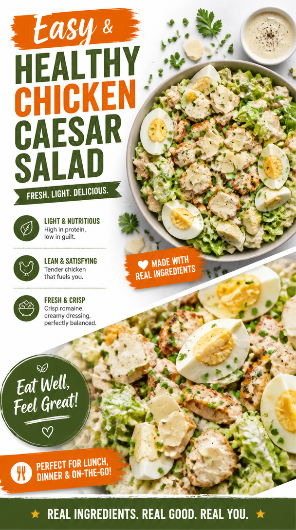 Easy and Healthy Chicken Caesar Salad
