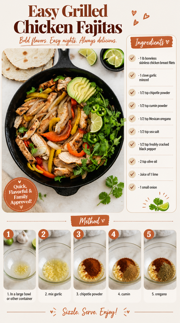 Easy Grilled Chicken Fajitas