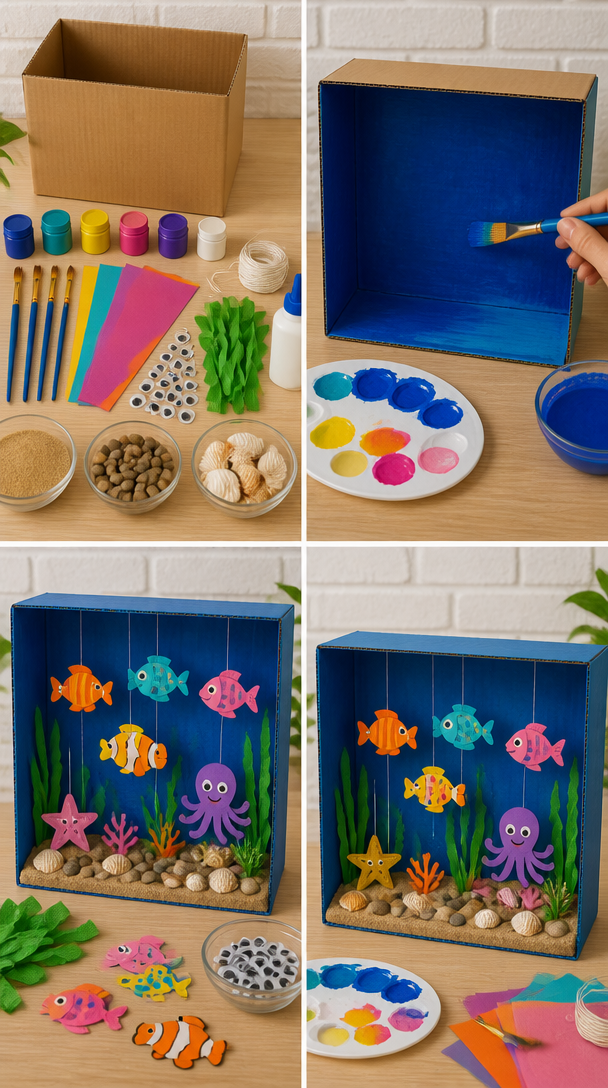Cardboard Box Aquarium