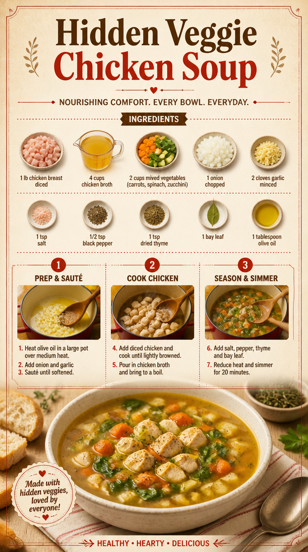Hidden Veggie Chicken Soup