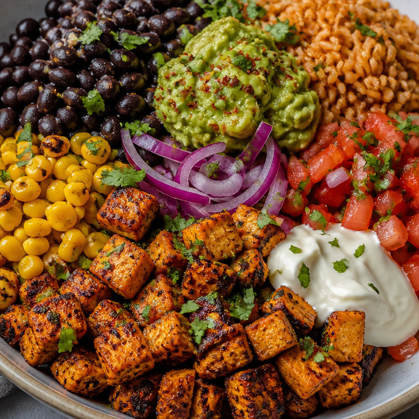 Mexican Buddha Bowl with Garlicky Black Beans