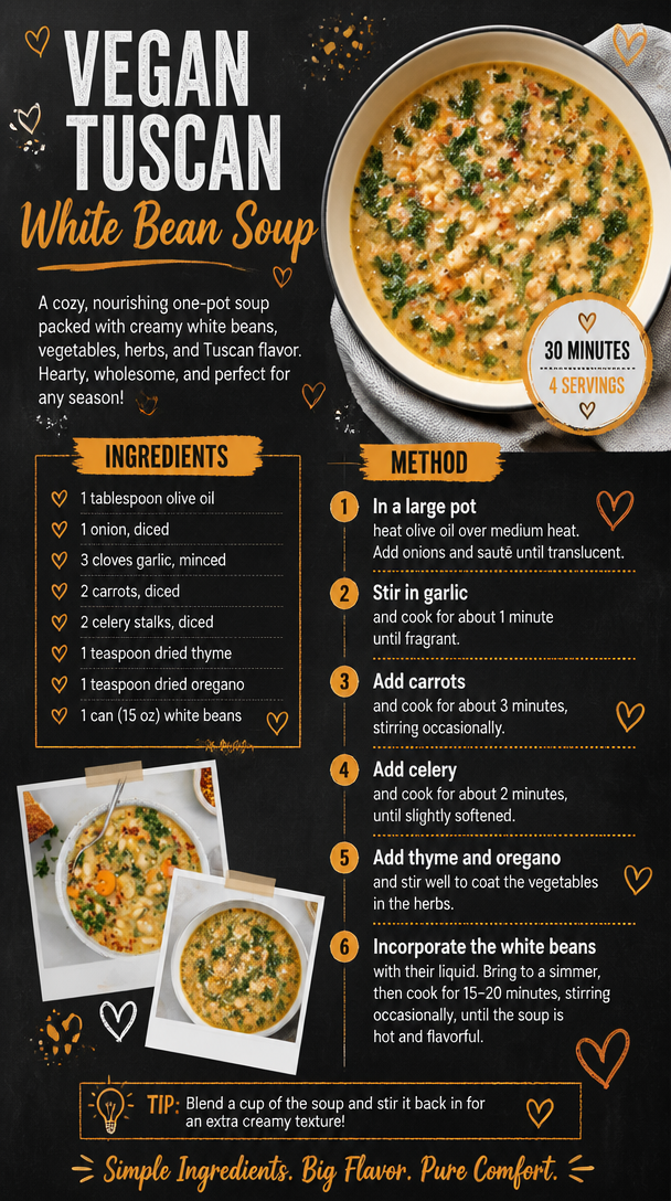 Vegan Tuscan White Bean Soup