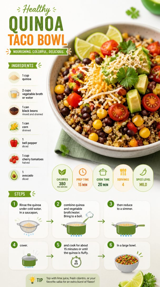 Healthy Quinoa Taco Bowl