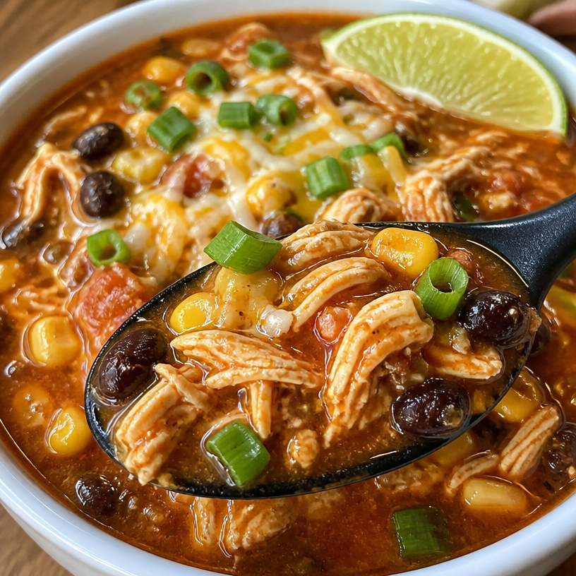 High Protein Chicken Taco Soup