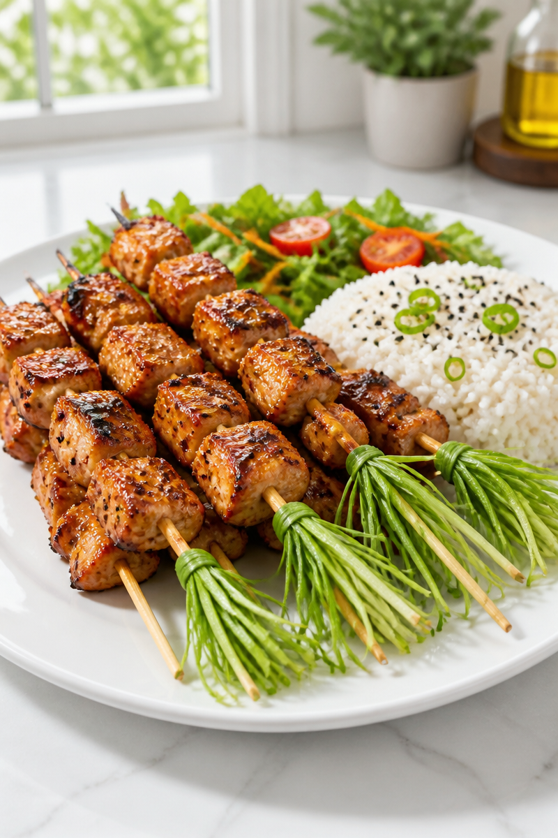 Witch's Broomstick Chicken Skewer Dinner