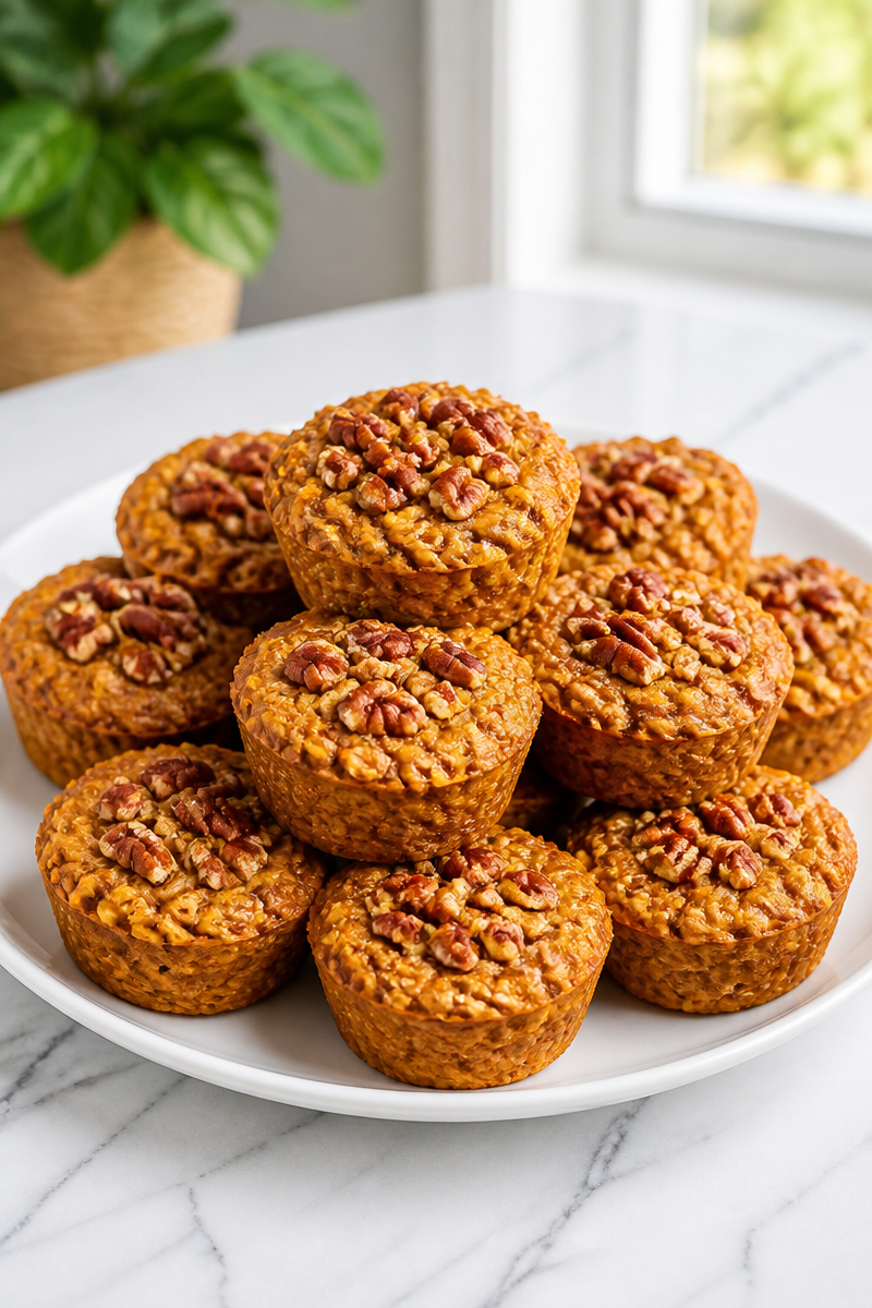 Pumpkin Spice Baked Oatmeal Cups