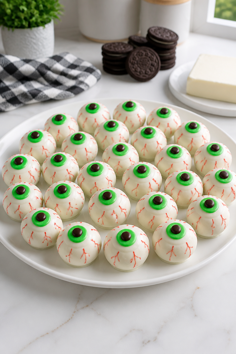 Halloween Oreo Truffle Eyeball Bites