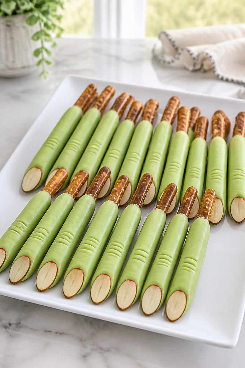 Witch Finger Pretzel Snack Sticks