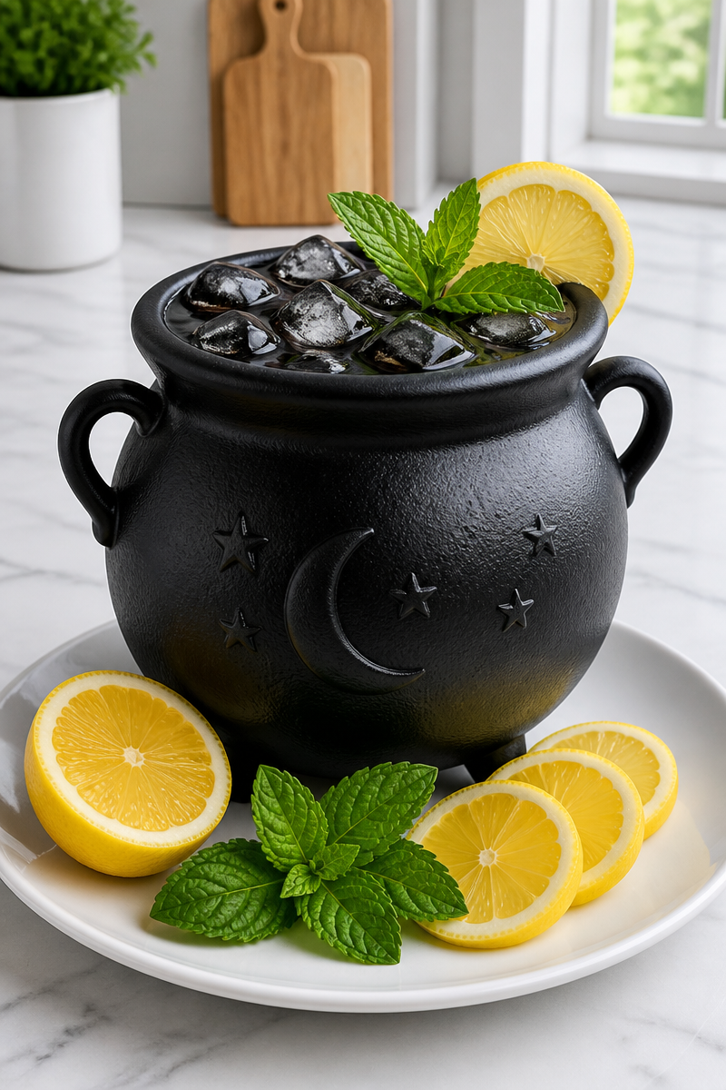 Black Cauldron Halloween Iced Tea