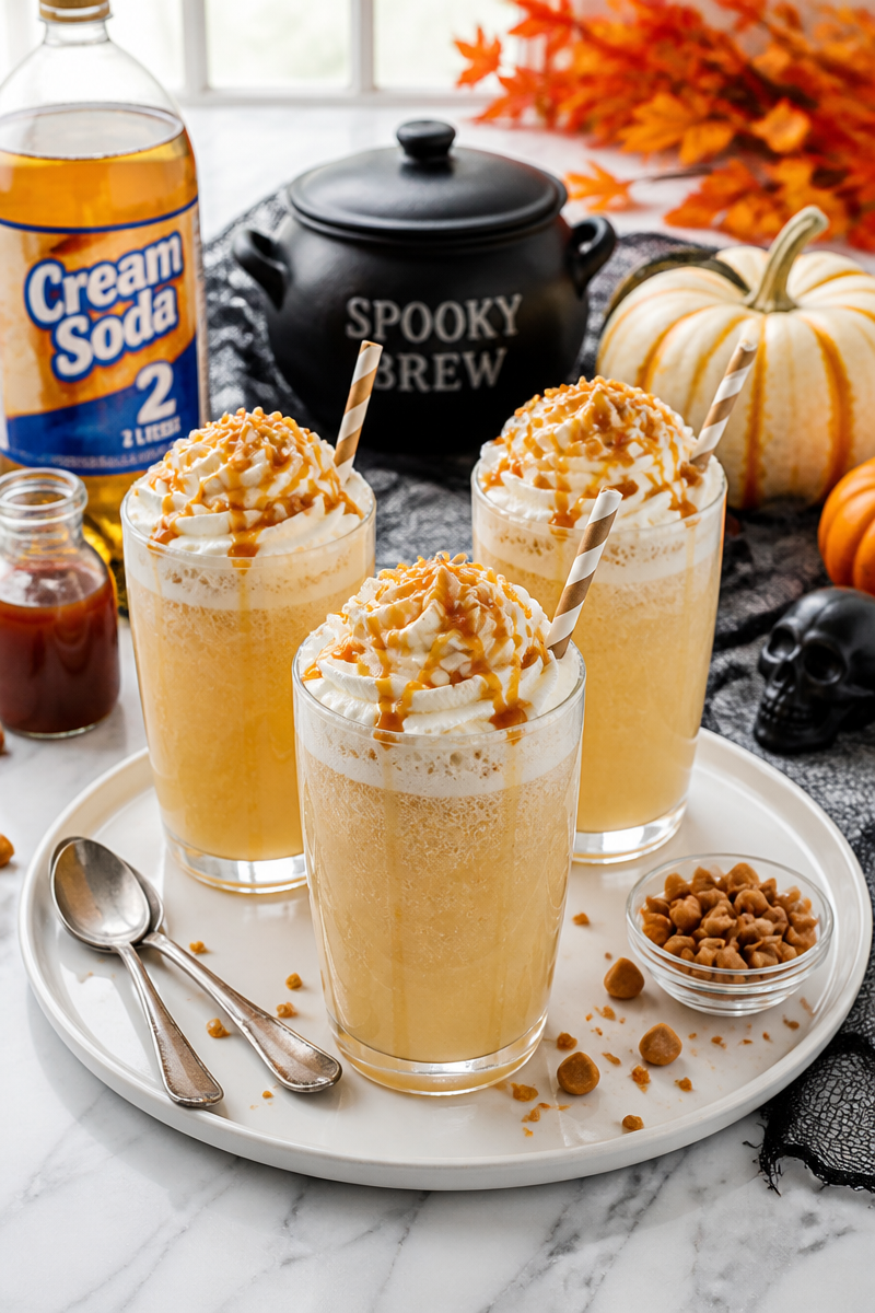 Spooky Halloween Butterbeer Copycat Drink