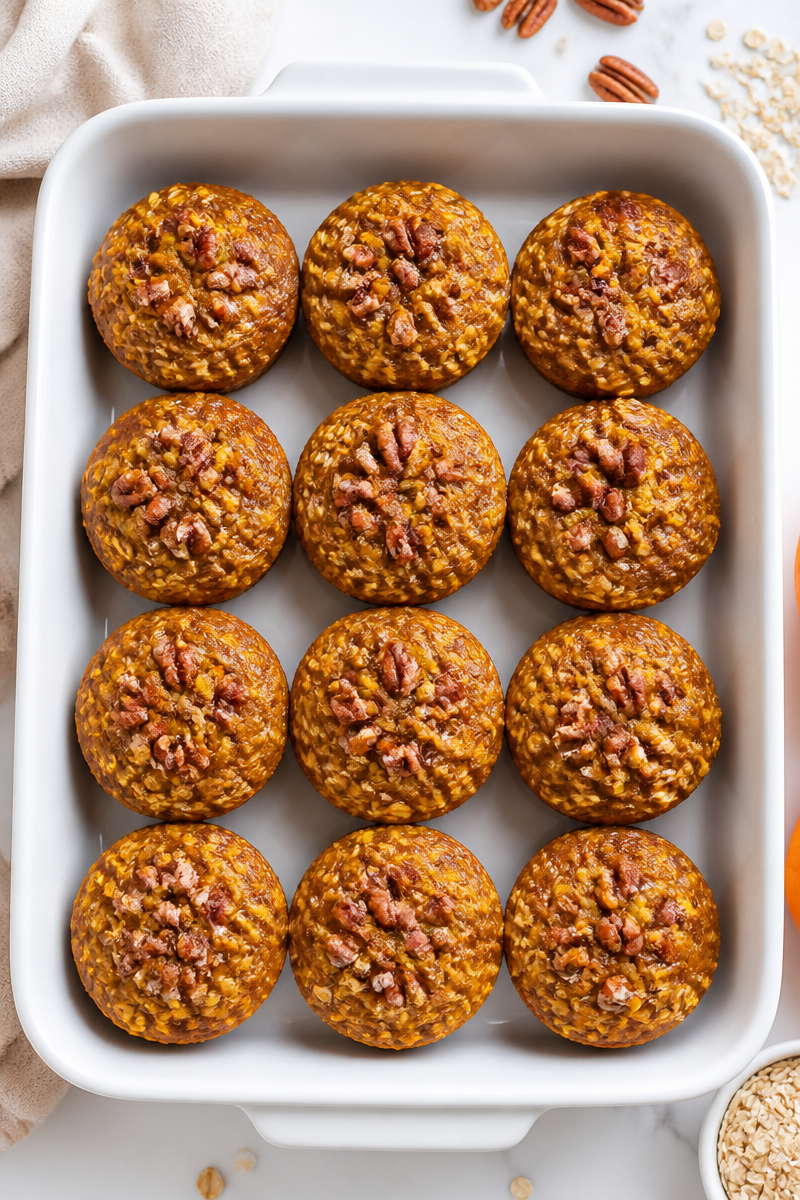 Pumpkin Spice Baked Oatmeal Cups