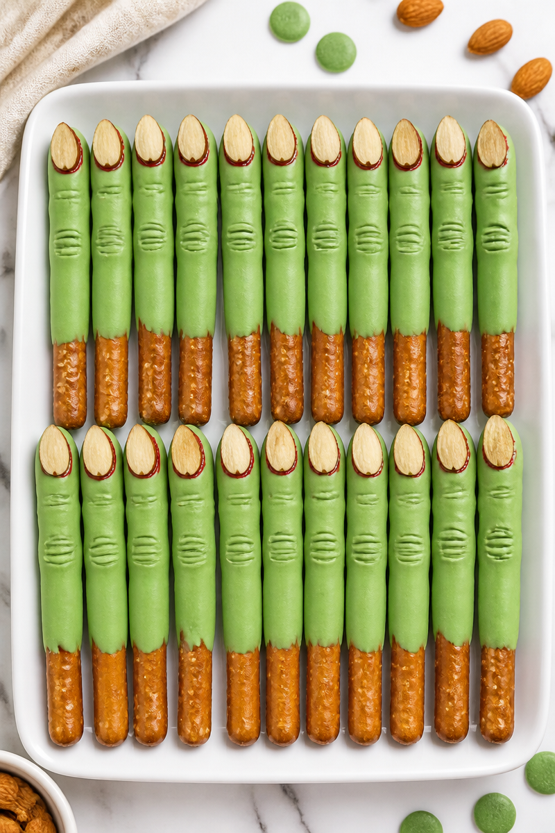 Witch Finger Pretzel Snack Sticks