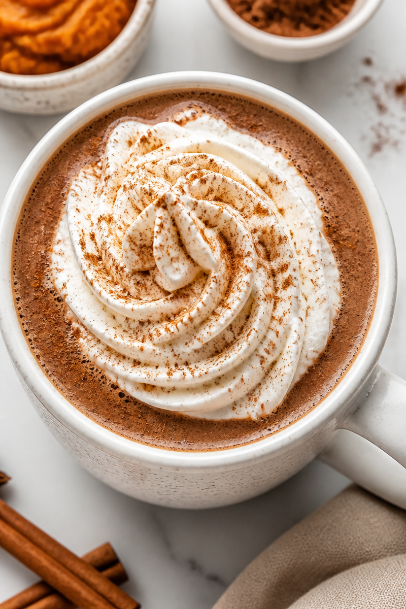 Pumpkin Spice Halloween Hot Chocolate