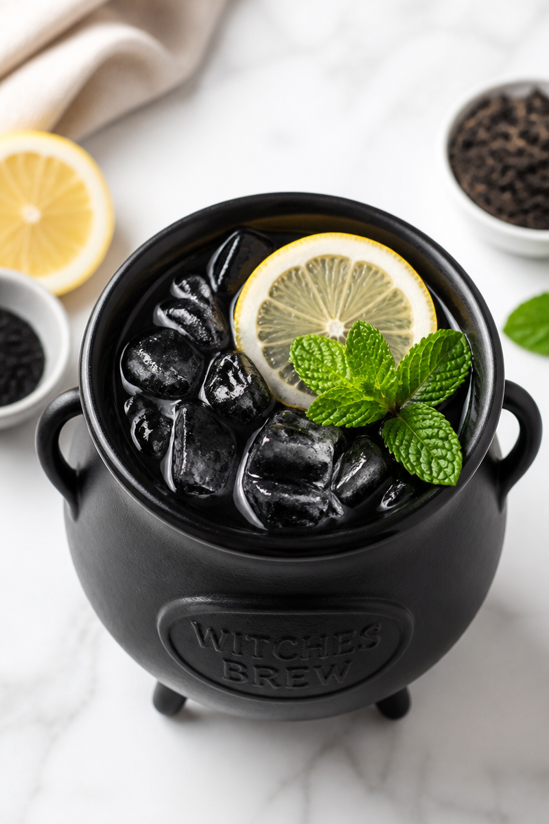 Black Cauldron Halloween Iced Tea