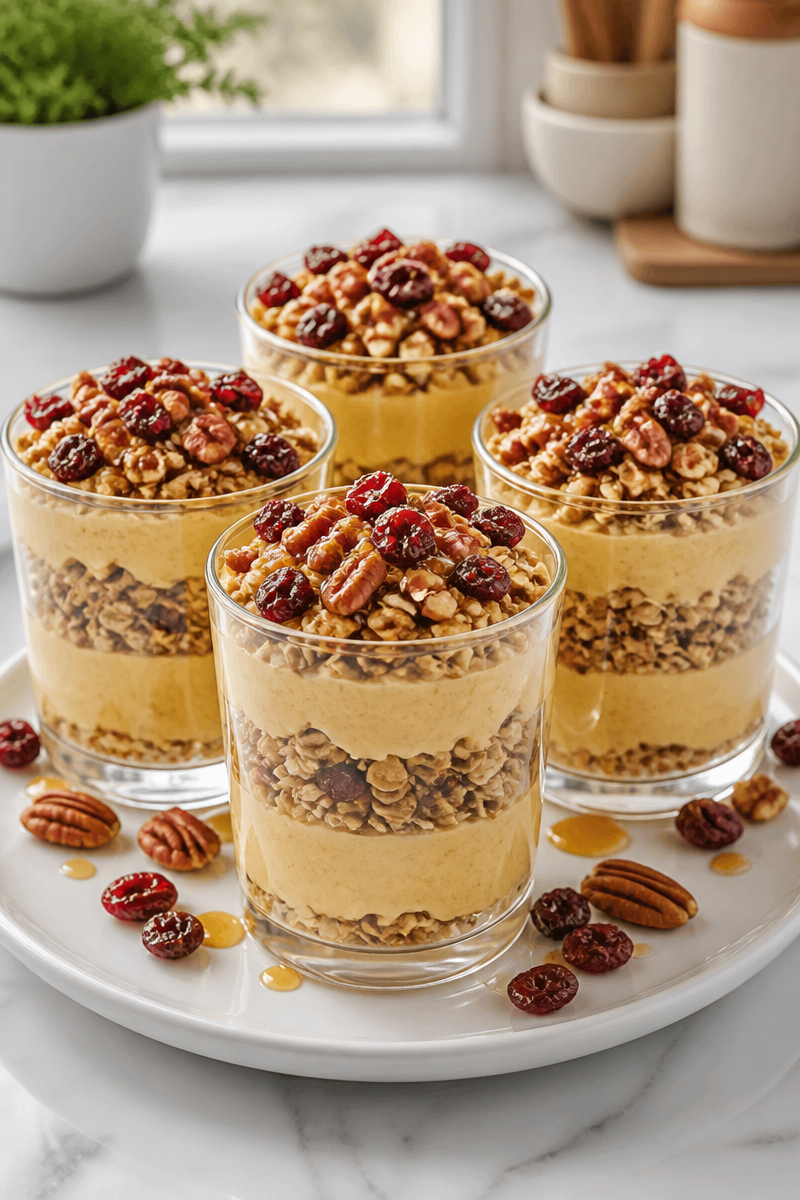 Pumpkin Spice Granola Breakfast Parfait