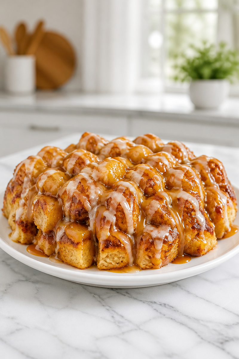 Caramel Apple Cinnamon Roll Bake