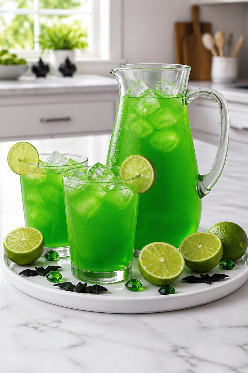 Green Goblin Halloween Lemonade Drink