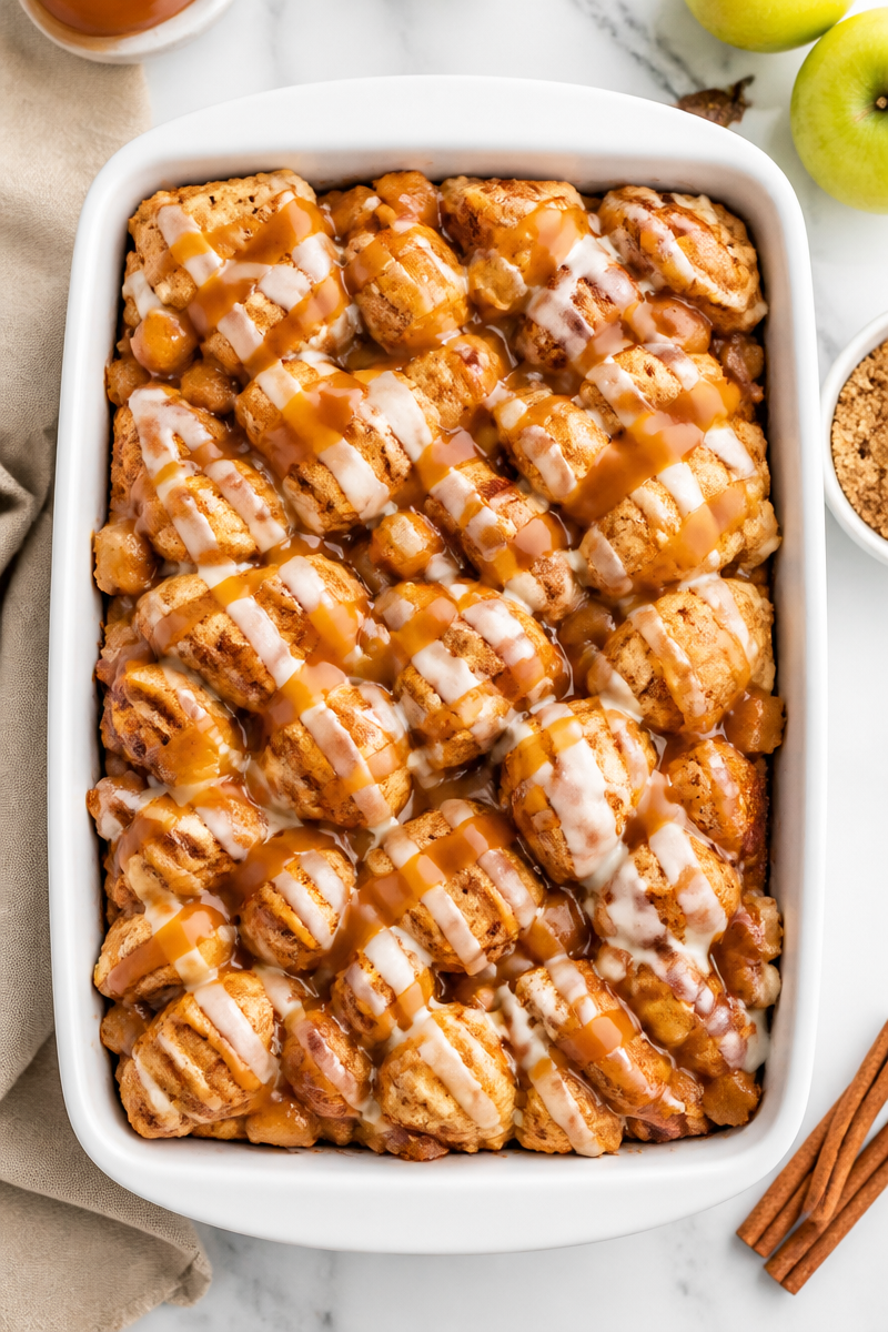 Caramel Apple Cinnamon Roll Bake