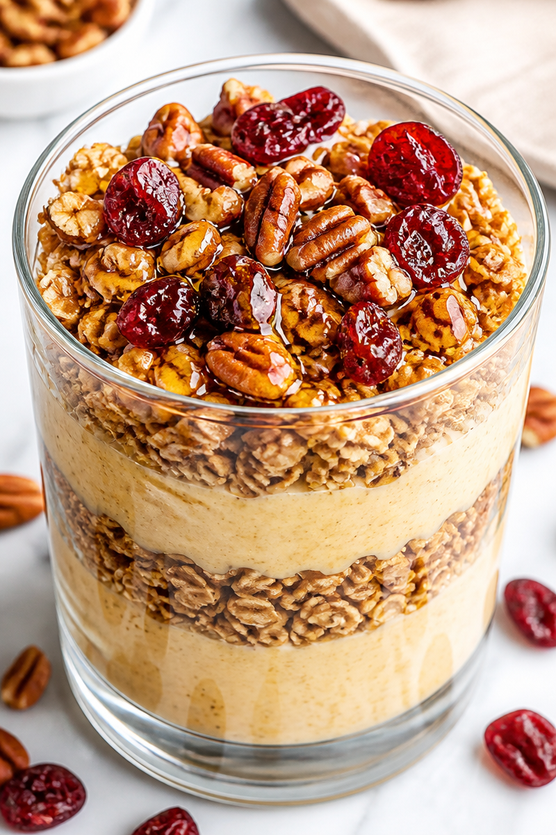 Pumpkin Spice Granola Breakfast Parfait