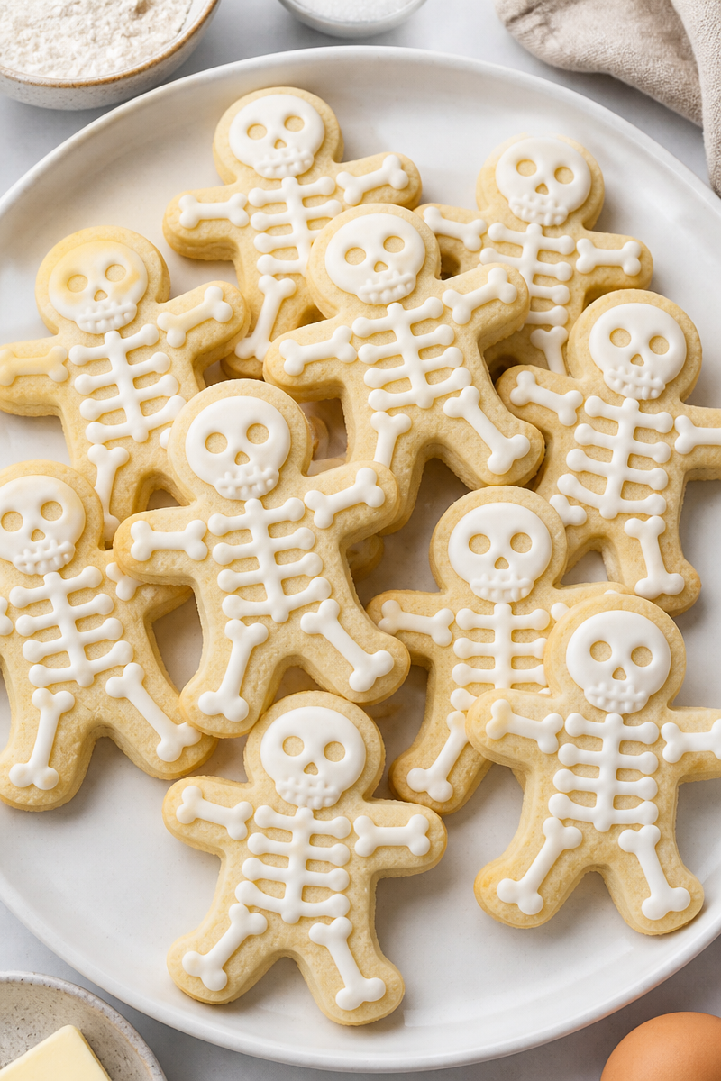 Halloween Skeleton Sugar Cookie Cutouts