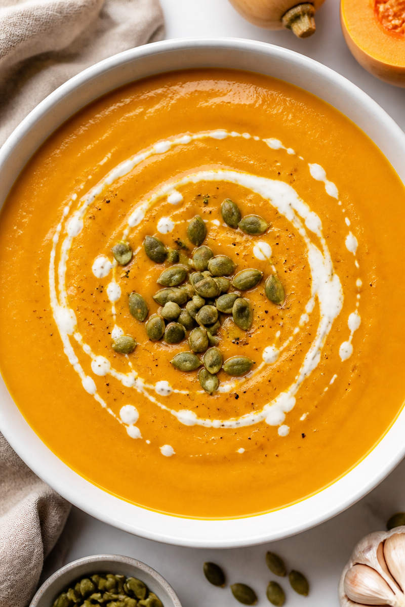 Butternut Squash Halloween Harvest Soup