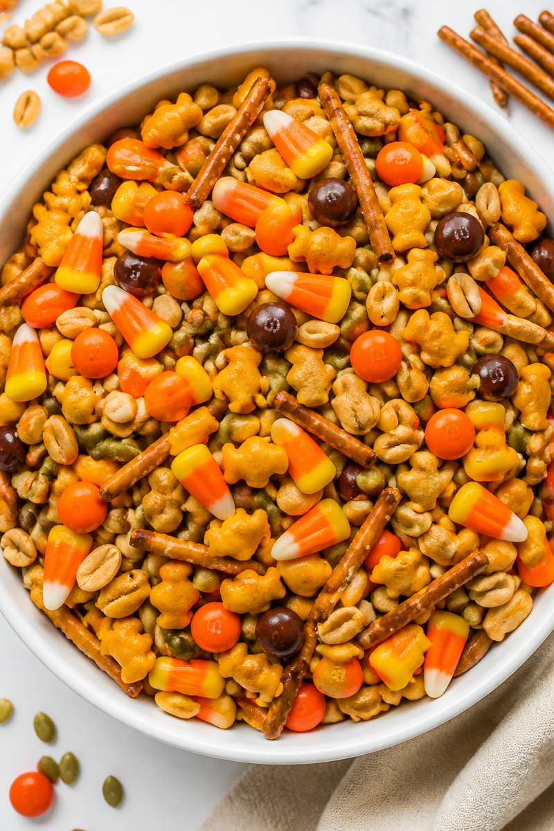 Candy Corn Trail Mix Snack