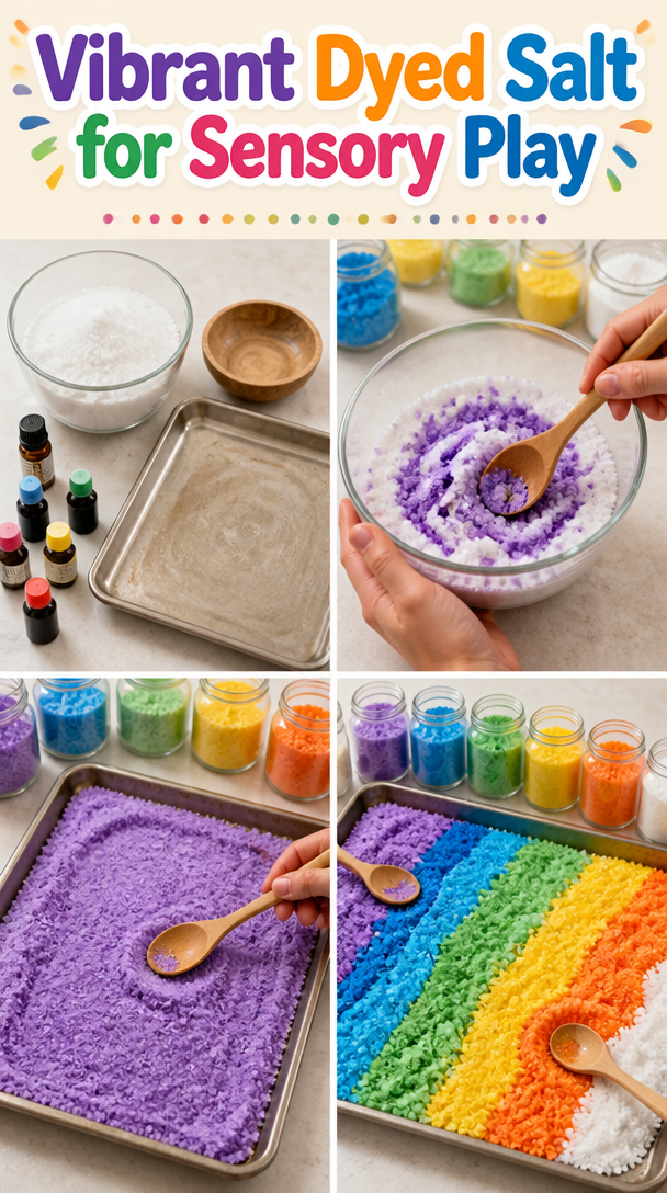 Vibrant Dyed Salt for Sensory Play