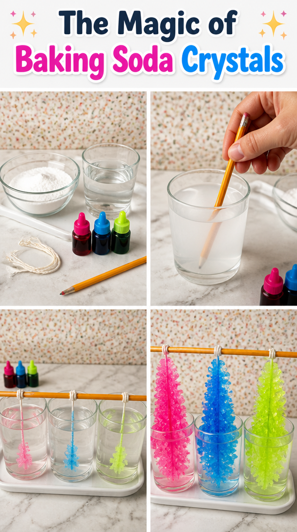 Discover the magic of baking soda crystals