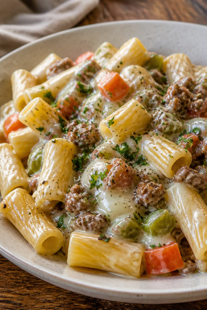 Philly Cheesesteak Pasta
