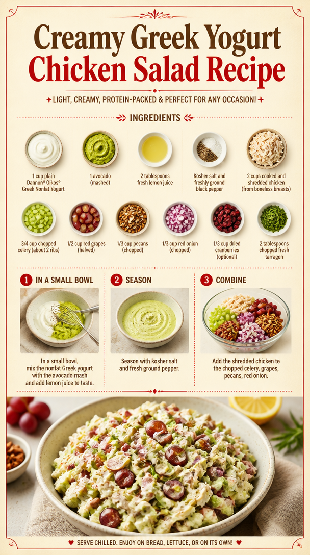 Creamy Greek Yogurt Chicken Salad Recipe