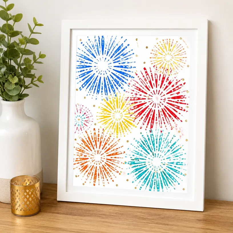 Swatter-Inspired Firework Prints for Modern Wall Decor