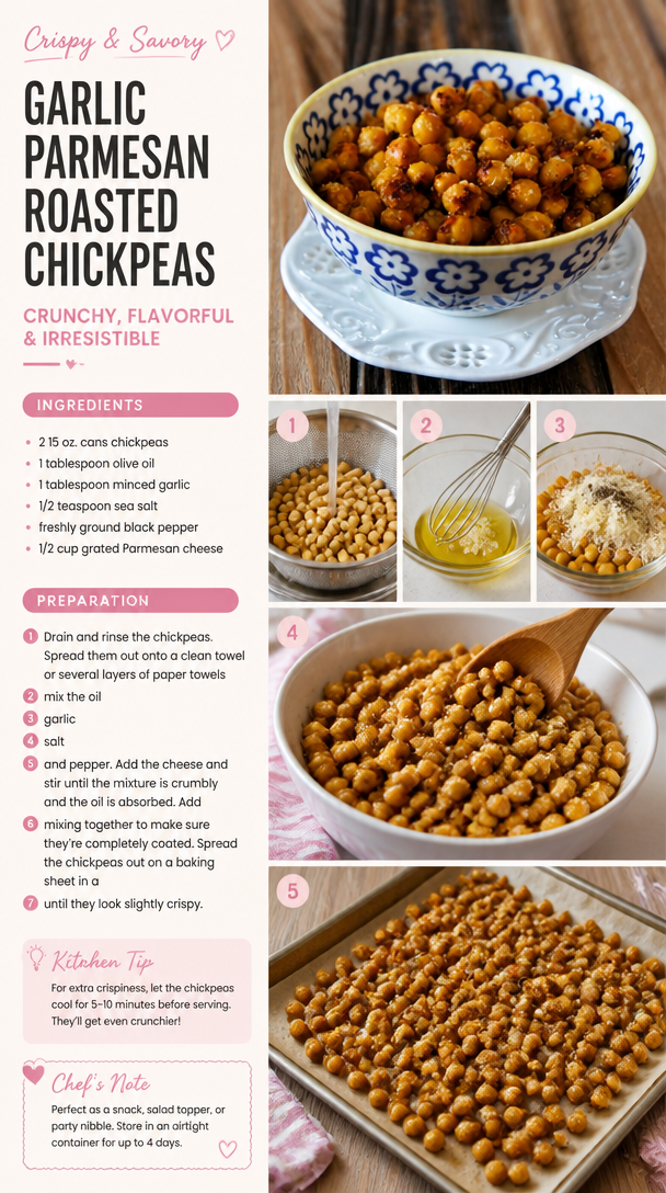 Garlic Parmesan Roasted Chickpeas