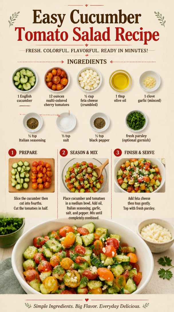 Easy Cucumber Tomato Salad Recipe