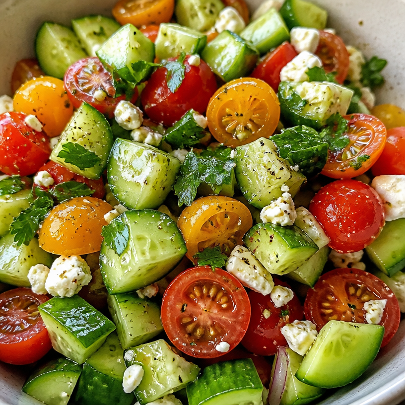 Easy Cucumber Tomato Salad Recipe