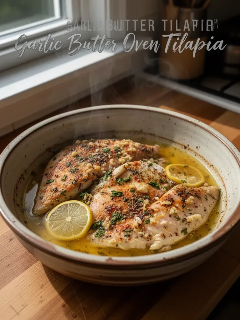 Garlic Butter Oven Baked Tilapia