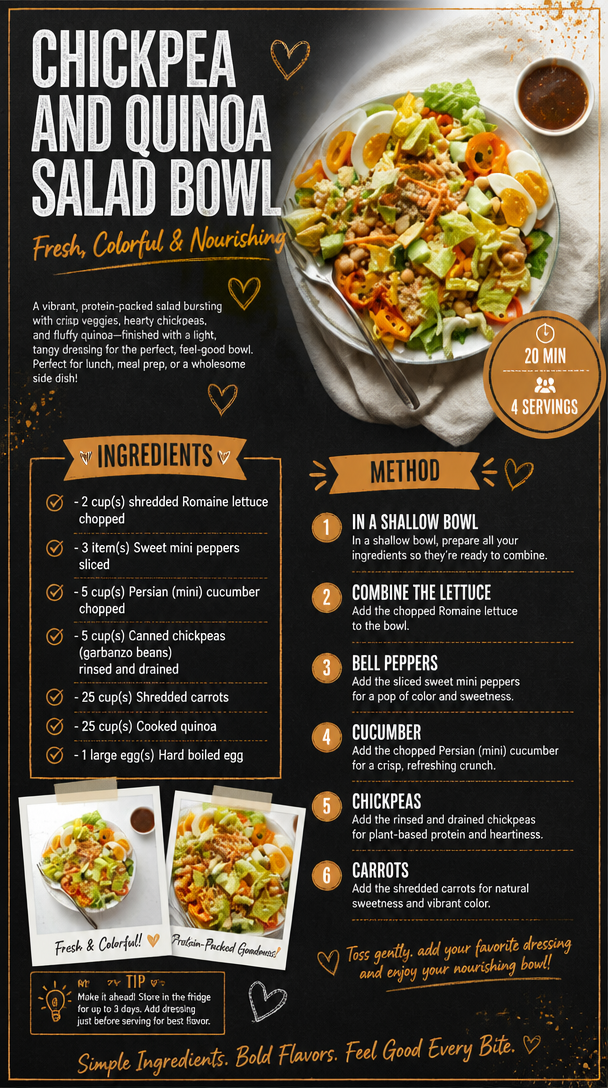 Chickpea and quinoa salad bowl