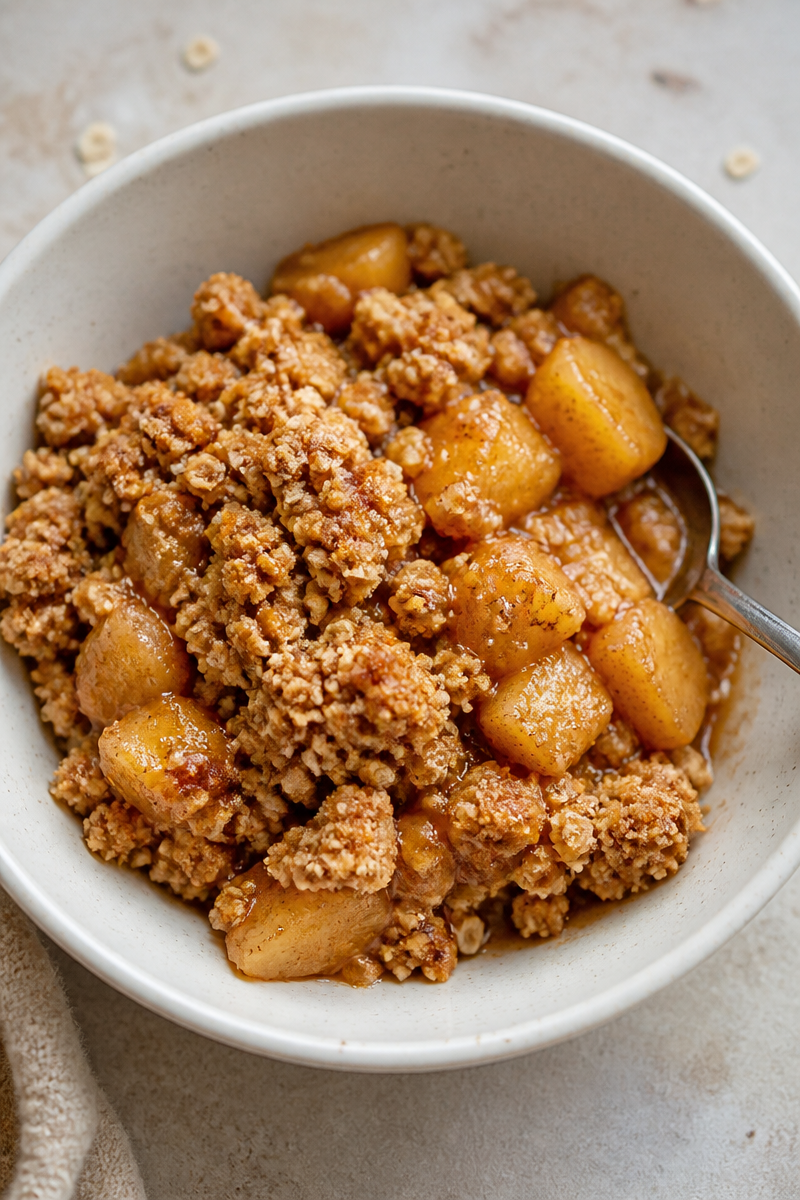 Healthy Breakfast Apple Crumble