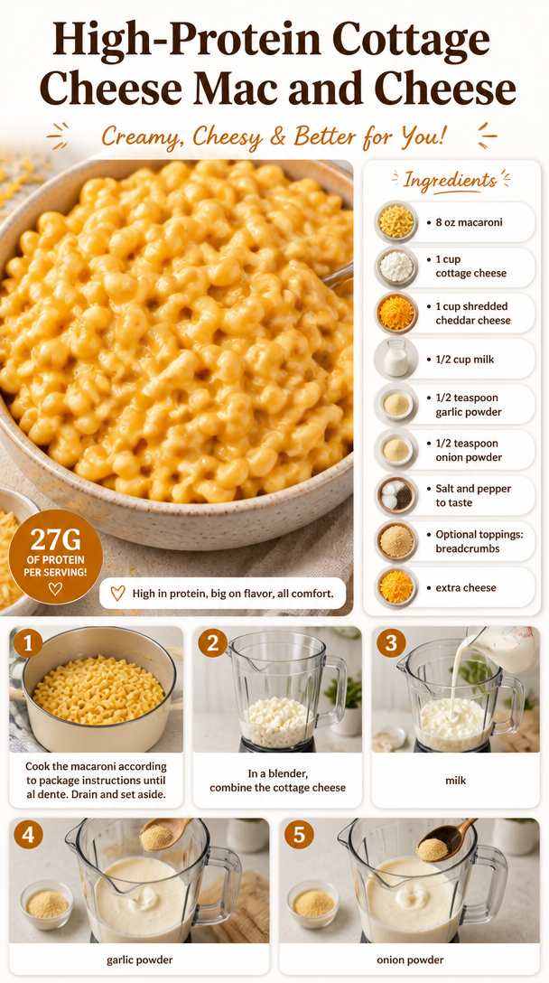 High-Protein Cottage Cheese Mac and Cheese