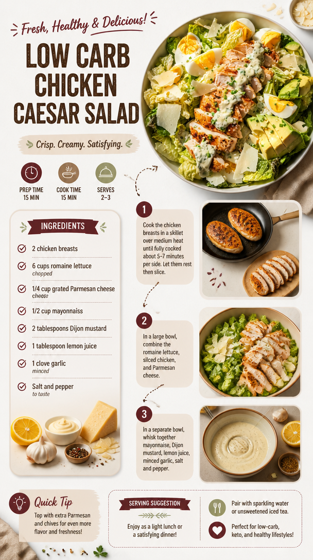 Low Carb Chicken Caesar Salad