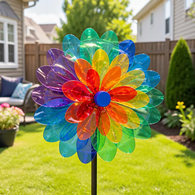 DIY Colorful Outdoor Decorations from Plastic Bottles