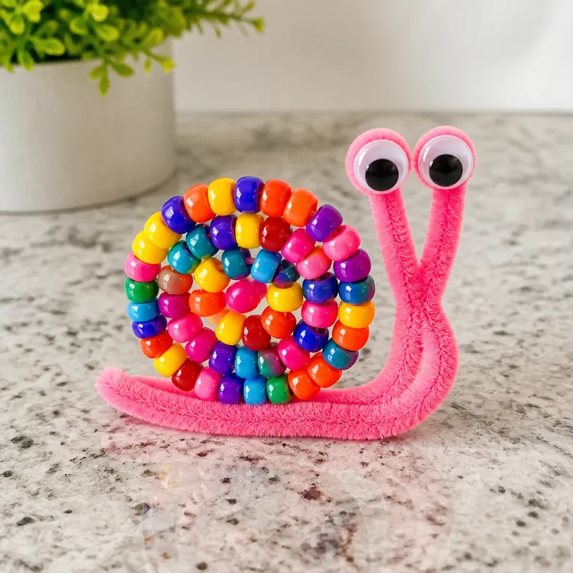 DIY Beaded Snail Craft with Pipe Cleaners 17 How to Make a Beaded Snail with Pipe Cleaners