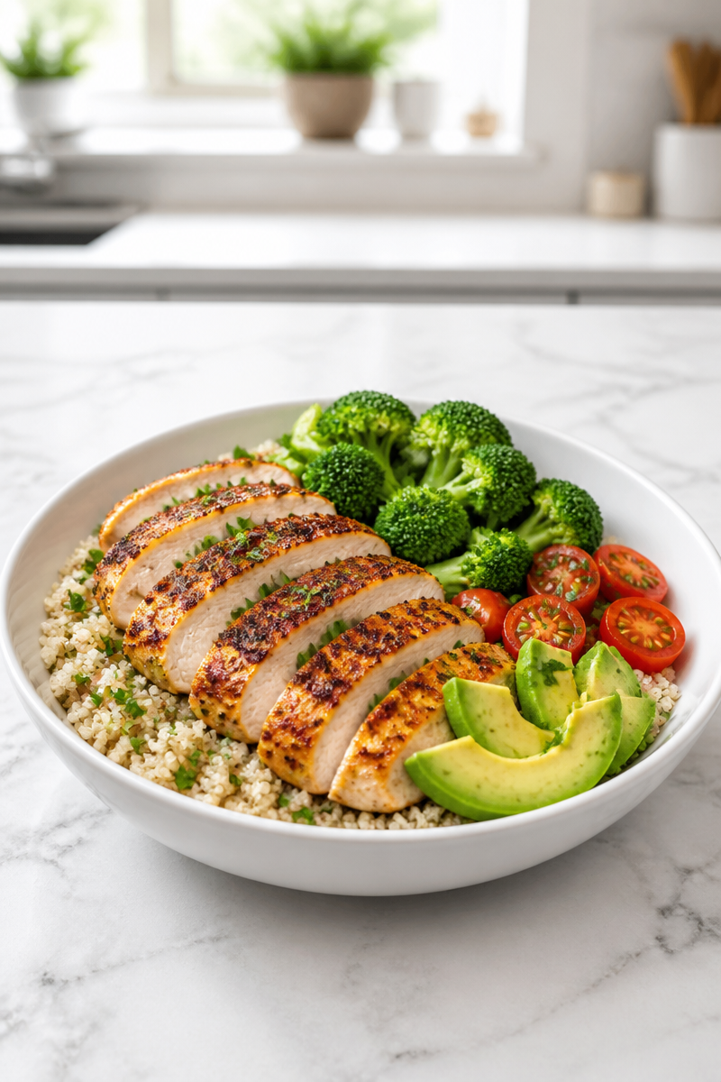 High-Protein Chicken and Quinoa Bowl