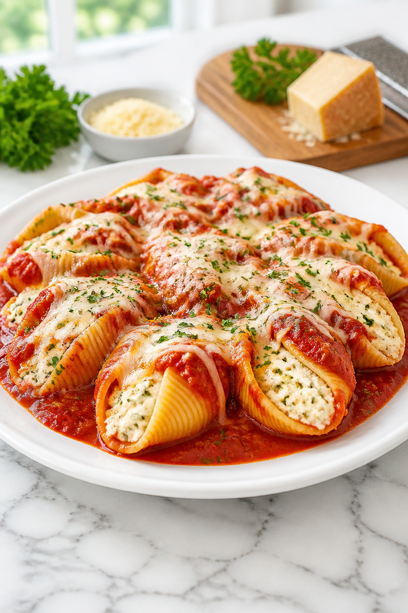 Classic Cheese Stuffed Pasta Shells