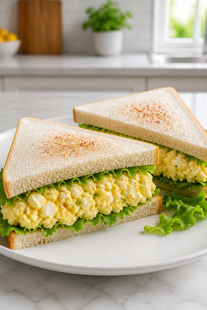 Classic Creamy Egg Salad Sandwich
