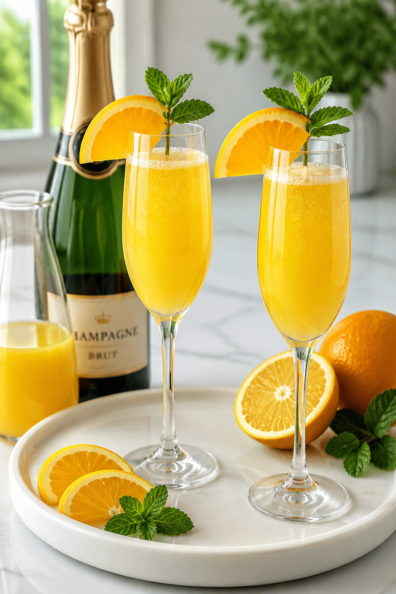 Classic Champagne Mimosa Brunch Cocktail