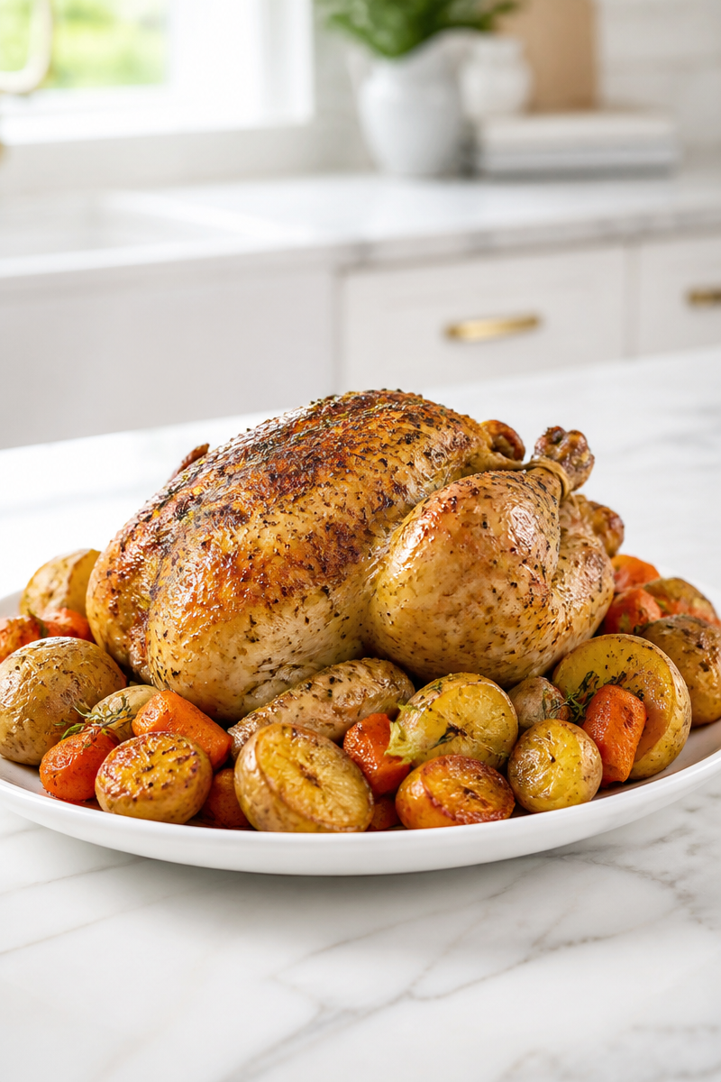 Classic Sunday Roast Chicken Dinner