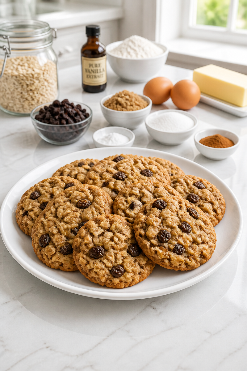 Chewy Classic Oatmeal Raisin Cookies