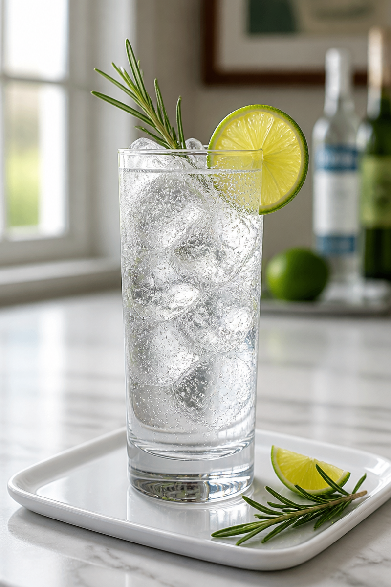 Classic Gin and Tonic Cocktail