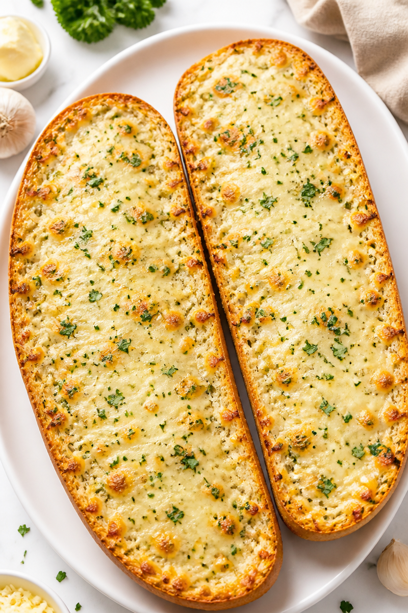 Cheesy Homemade Garlic Bread Recipe